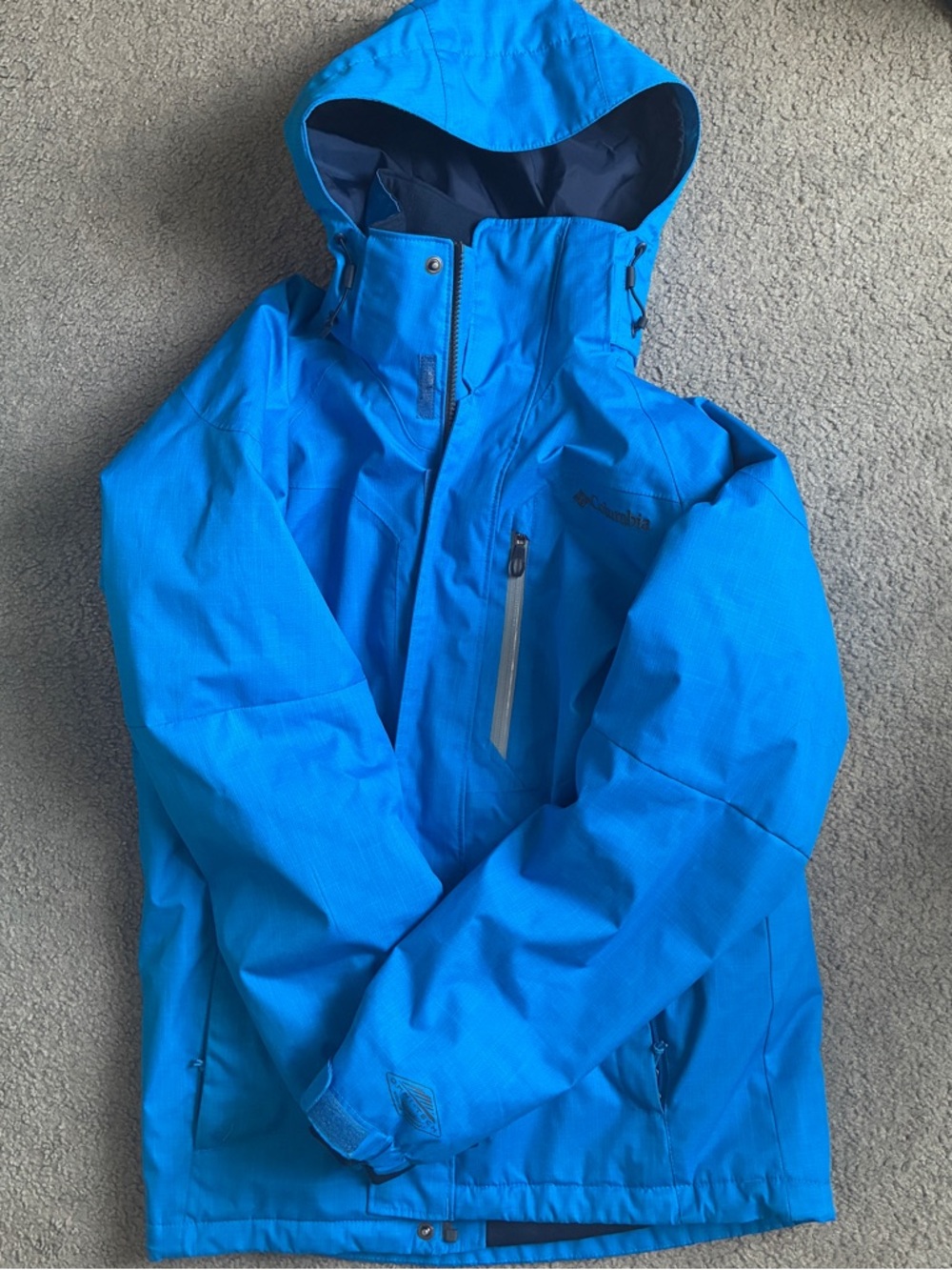 Columbia Omni Heat Blue Winter Ski Jacket Mens